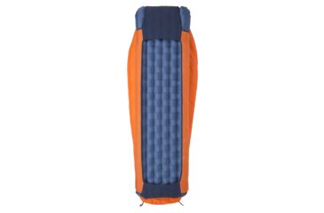 Image of Big Agnes Lost Dog 15 Sleeping Bag FireLine Eco, Right Zip - Mens, Orange/Navy, Regular, BLD15RR19