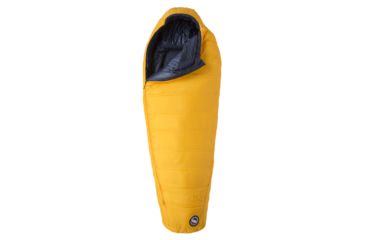 Image of Big Agnes Lost Dog 30 Sleeping Bag FireLine Eco, Left Zip - Mens, Yellow/Navy, Regular, BLD30RL19