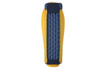 Image of Big Agnes Lost Dog 30 Sleeping Bag FireLine Eco, Left Zip - Mens, Yellow/Navy, Regular, BLD30RL19