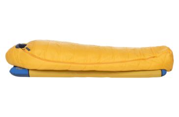 Image of Big Agnes Lost Dog 30 Sleeping Bag FireLine Eco, Left Zip - Mens, Yellow/Navy, Regular, BLD30RL19