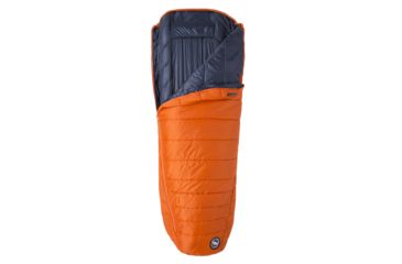 Image of Big Agnes Lost Dog 45 Sleeping Bag FireLine Eco, Left Zip - Mens, Orange/Navy, Regular, BLD45RL19