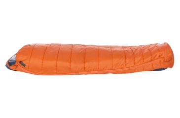 Image of Big Agnes Lost Dog 45 Sleeping Bag FireLine Eco, Left Zip - Mens, Orange/Navy, Regular, BLD45RL19