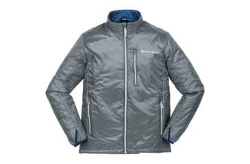 Image of Big Agnes Men's Ellis Jacket - Pinneco Core, Gray/Dark Blue, Small, 31203-032-SM