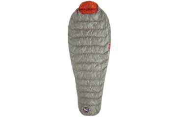Image of Big Agnes Pluton UL 40 850 DownTek Sleeping Bag, Gray/Pumpkin, Long, Left Zipper, BTMPULLL23