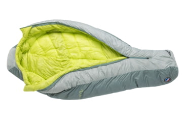 Image of Big Agnes Sidewinder 0 650 RDS DownTek Sleeping Bag, Chinois Green/Mercury/Evening Primrose, Small, BSW0S26