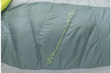 Image of Big Agnes Sidewinder 0 650 RDS DownTek Sleeping Bag, Chinois Green/Mercury/Evening Primrose, Small, BSW0S26