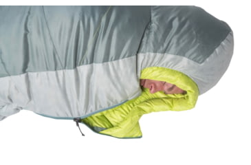 Image of Big Agnes Sidewinder 0 650 RDS DownTek Sleeping Bag, Chinois Green/Mercury/Evening Primrose, Small, BSW0S26