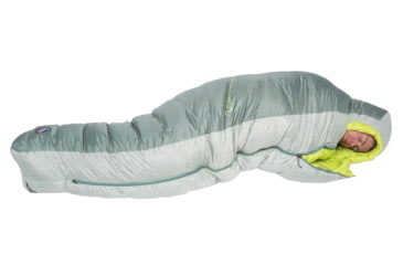 Image of Big Agnes Sidewinder 0 650 RDS DownTek Sleeping Bag, Chinois Green/Mercury/Evening Primrose, Small, BSW0S26