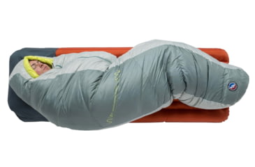 Image of Big Agnes Sidewinder 0 650 RDS DownTek Sleeping Bag, Chinois Green/Mercury/Evening Primrose, Small, BSW0S26