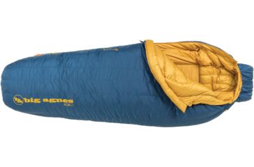Image of Big Agnes Storm King 0 Sleeping Bag 650 DownTek-Blue-Long-Left