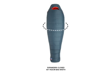 Image of Big Agnes Torchlight 30, 600 Downtek Sleeping Bag, Slate/Orange, Regular, BTMTL30RL20