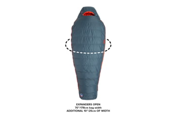 Image of Big Agnes Torchlight 30, 600 Downtek Sleeping Bag, Slate/Orange, Regular, BTMTL30RL20