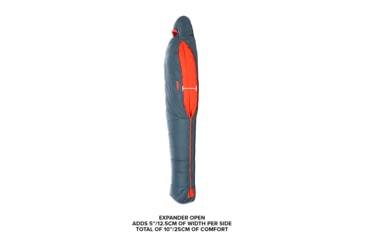 Image of Big Agnes Torchlight 30, 600 Downtek Sleeping Bag, Slate/Orange, Regular, BTMTL30RL20