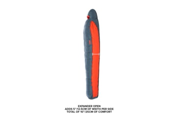 Image of Big Agnes Torchlight 30, 600 Downtek Sleeping Bag, Slate/Orange, Regular, BTMTL30RL20