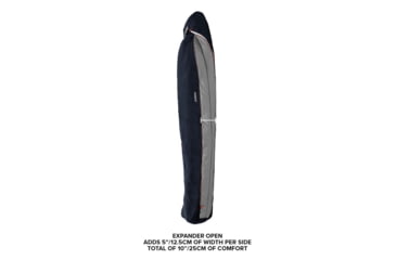 Image of Big Agnes Torchlight Camp 35 Fireline Pro Sleeping Bag, Indigo/Gray, Long Left, BTMTLC35LL21