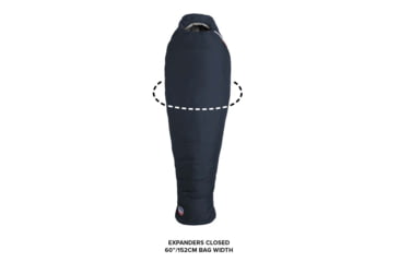 Image of Big Agnes Torchlight Camp 35 Fireline Pro Sleeping Bag, Indigo/Gray, Long Left, BTMTLC35LL21