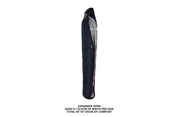 Image of Big Agnes Torchlight Camp 35 Fireline Pro Sleeping Bag, Indigo/Gray, Long Left, BTMTLC35LL21