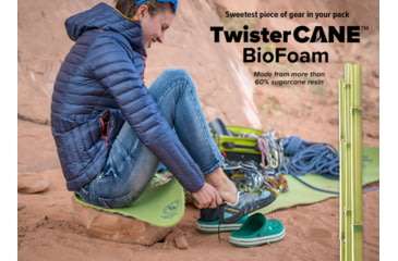 Image of Big Agnes TwisterCane Bio Foam Sleeping Pad, Green/Gray, PTCBFR21