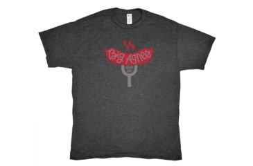 Image of Big Agnes Wienie Roast Logo T-shirt - Men's, Charcoal Heather, Small, ATWIENIEMS19