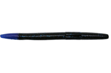 Image of Big Bite Baits Trick Stick Finese Worm, 10, 5in, Black Blue Tip, TS5-34
