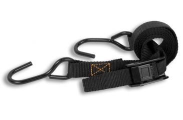 Image of Big Game Treestands Cam-Buckle Strap-3 Pack, includes 2-Vinyl-Coated Steel Hooks, Black TA025-3