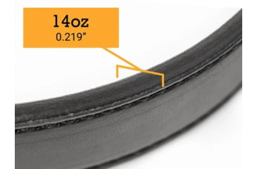 Image of Bigfoot Gun Belts Gun Belt 14oz - 46 Inch - Black - Flat Black - GB14-46-BL-FB