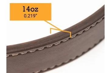 Image of Bigfoot Gun Belts Gun Belt 14oz - 42 Inch - Brown - Stainless Steel - GB14-42-BR-SS