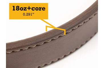 Image of Bigfoot Gun Belts Gun Belt 18oz Steel Core - 40 Inch - Brown - Stainless Steel - GB18C-40-BR-SS