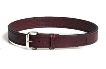 Image of Bigfoot Gun Belts Gun Belt, Basket Weave Pattern, 18oz Steel Core, 28 Inch, Flat Black, DarkBrown, GB-BASK-18C-28-DBR-FB