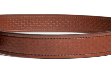 Image of Bigfoot Gun Belts Gun Belt, Basket Weave Pattern, 18oz Steel Core, 36 Inch, Silver Buckle, LightBrown, GB-BASK-18C-36-LBR-SV