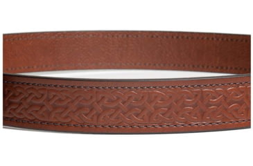 Image of Bigfoot Gun Belts Gun belt, Celtic Pattern, 14oz No Core, 46 Inch, Flat Black, LightBrown, GB-CELT-14NC-46-LBR-FB