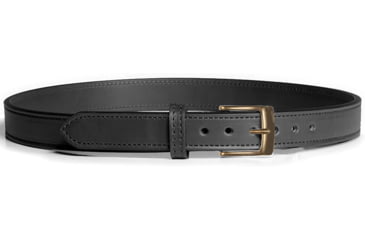 Image of Bigfoot Gun Belts Slim Steel Dress Gun Belt - Mens, 56 Inch, Antiqued Brass Buckle, Black, GBDB-56-BL-AB