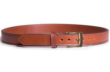 Image of Bigfoot Gun Belts Slim Steel Dress Gun Belt - Mens, 42 Inch, Antiqued Brass Buckle, Brown, GBDB-42-BR-AB