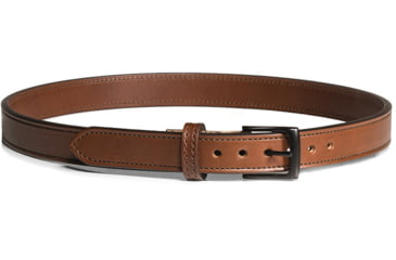 Image of Bigfoot Gun Belts Slim Steel Dress Gun Belt - Mens, 56 Inch, Flat Black Buckle, Brown, GBDB-56-BR-FB