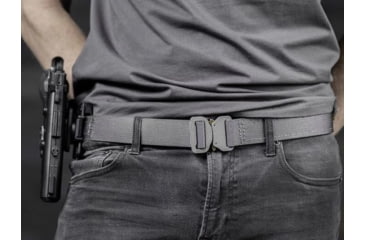 Image of Bigfoot Gun Belts Tactical Edc Belt - Large 37-42 - Cobra, Quick-detach Buckle - Wolf Grey - NEDC-L-QDT-WLF