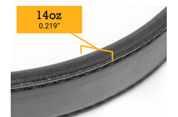 Image of Bigfoot Gun Belts Untamed Series 1.5 Wide Leather 14 Oz Gun Belt - No Core, 42 Inch, Stainless Steel, Black, GB14-42-BL-SS