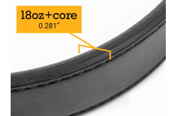 Image of Bigfoot Gun Belts Untamed Series 1.5 Wide Leather 18 Oz Gun Belt - With Steel Core, 60 Inch, Stainless Steel, Black, GB18C-60-BL-SS