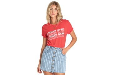 Image of Billabong Babe All Day - Graphic T - Womens, Fuego, Large, J467UBBA-FUE-L
