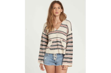 Image of Billabong Baja Long Sleve Beach Hooded Sweater - Womens, Cream, Medium JV01QBBA-CRM-M