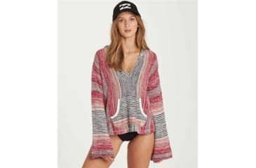 Image of Billabong Baja Long Sleve Beach Hooded Sweater - Womens, White Cap, Small JV01QBBA-WCP-S