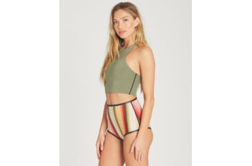Image of Billabong Sleeveless Sea Crop - Swim Top - Womens, Black Olive, Medium, JWSHTBHT-BOL-M