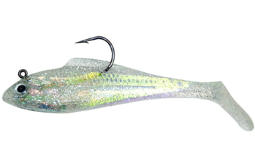 Image of Billy Bay Halo Shad, 1/4 oz, Clear Silver Sparkle, 3/Pack, 888-4-3-1