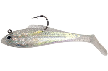 Image of Billy Bay Halo Shad, 1/8 oz, Clear Silver Sparkle, 3/Pack, 888-8-3-1