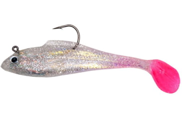 Image of Billy Bay Halo Shad, 1/8 oz, Clear Sparkle/Pink Tail, 3/Pack, 888-8-3-75