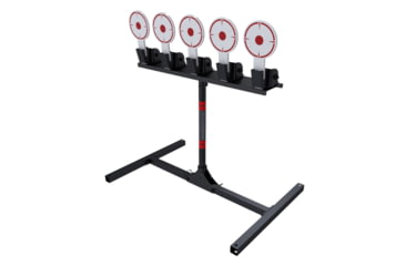 Image of Birchwood Casey 5 Spring Loaded Self-Resetting Targets w/ Plate Rack, Black, BC-5TPR