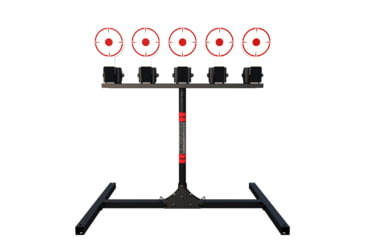 Image of Birchwood Casey 5 Spring Loaded Self-Resetting Targets w/ Plate Rack, Black, BC-5TPR