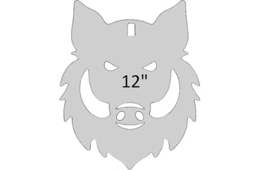 Image of Birchwood Casey AR500 Gong, Boar's Head Silhouette Target, 3/8in, 1-Hole, White, BC-47720