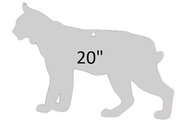 Image of Birchwood Casey AR500 Gong, Bobcat Silhouette Target, 3/8in, 1-Hole, White, BC-47707