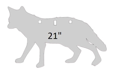 Image of Birchwood Casey AR500 Gong, Coyote Silhouette Target, 3/8in, 3-Hole, White, BC-47711