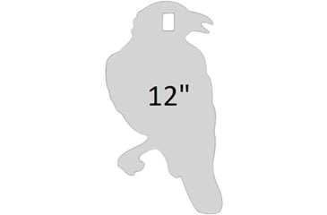 Image of Birchwood Casey AR500 Gong, Crow Silhouette Target, 3/8in, 1-Hole, White, BC-47715